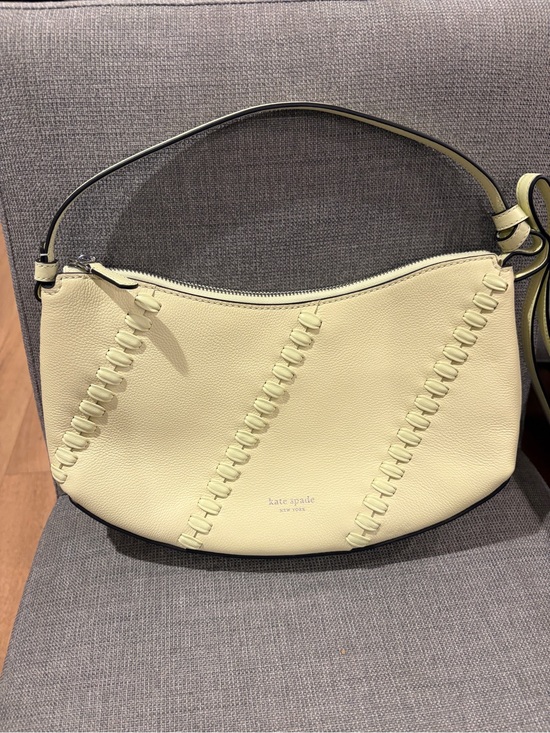 kate spade Handbags - kate spade pale yellow leather shoulder bag